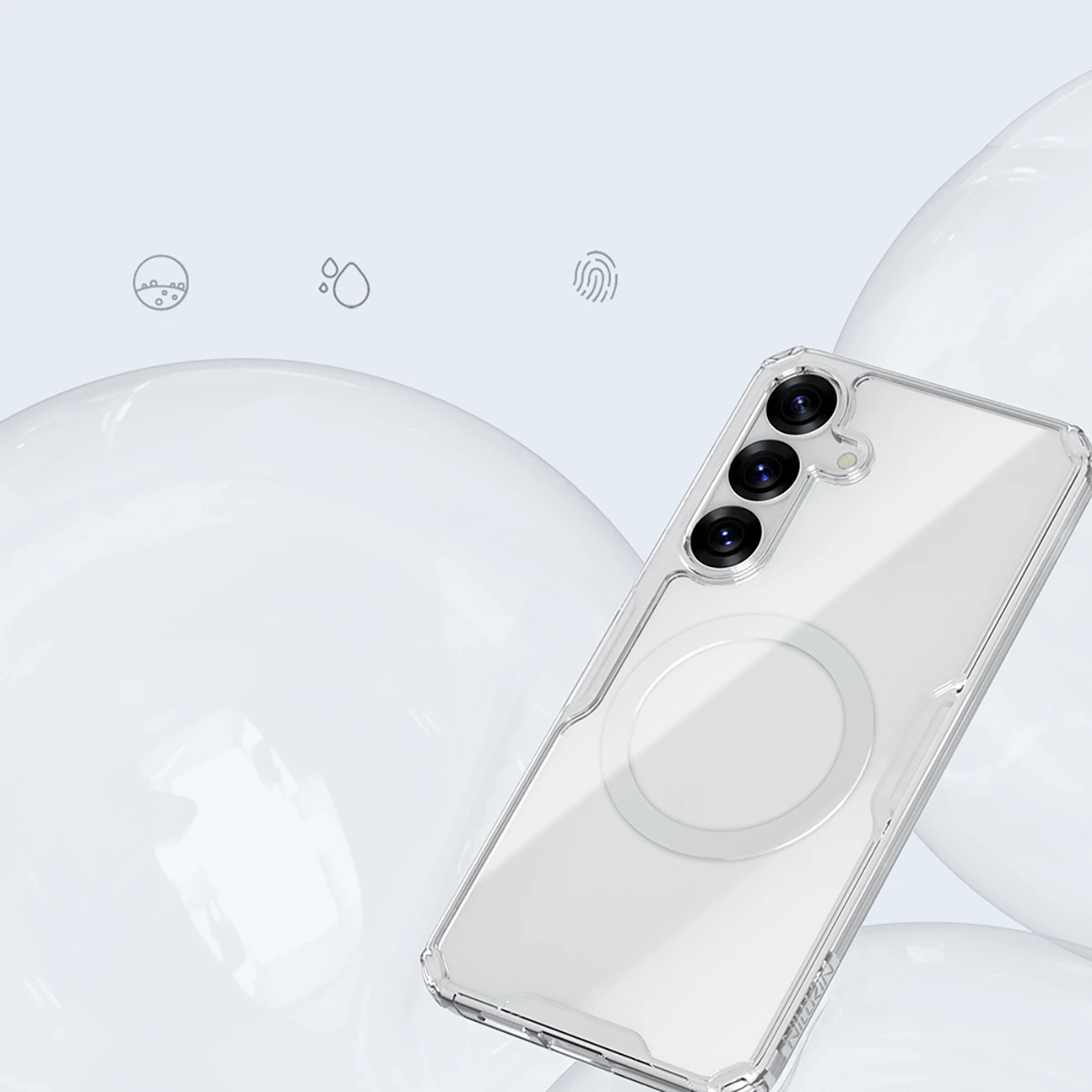 Mbështjellës Nillkin Nature TPU Pro Magnetic me MagSafe për Samsung Galaxy S25+, Bardhë