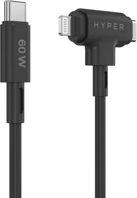 Kabllo Targus HyperJuice USB-C në USB-C/Lightning, 1.5m, 60W, e zezë