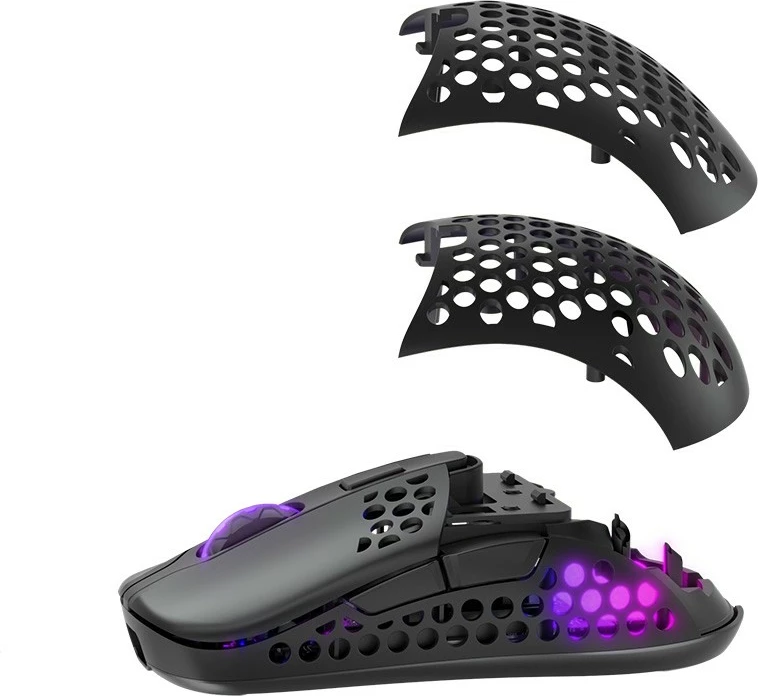 Maus Cherry XTRFY M42 RGB, Ambidextrous, Optical, RF Wireless + USB Type-C, 19000 DPI, Bardhë