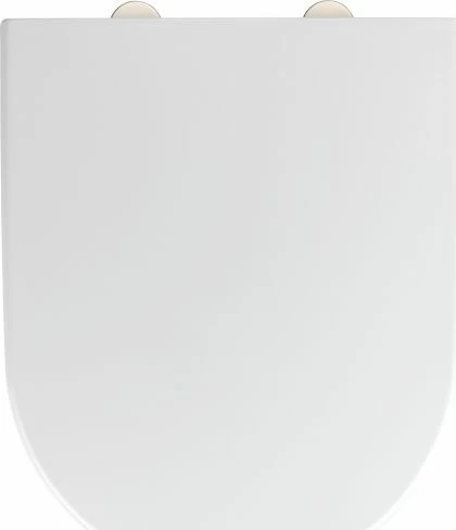 Kapak WC WENKO Exclusive No.2 Easy Close, universal, Soft-Close, 46x38 cm, plastik, mentesha inox, bardhë