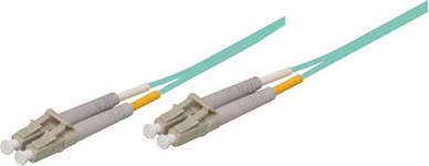 Kabllo fibër optike GoodConnections Patchkabel LWL Duplex OM3 LC/LC 0.5m, LSZH, aqua