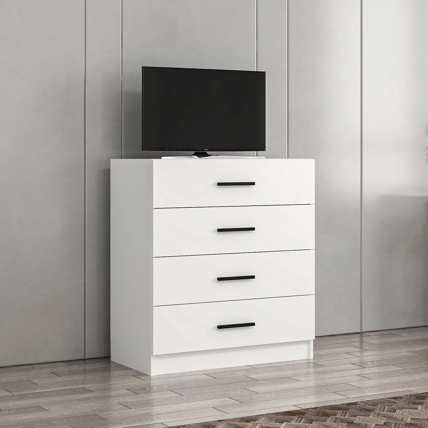Komodë Hanah Home, Kale TV, e bardhë