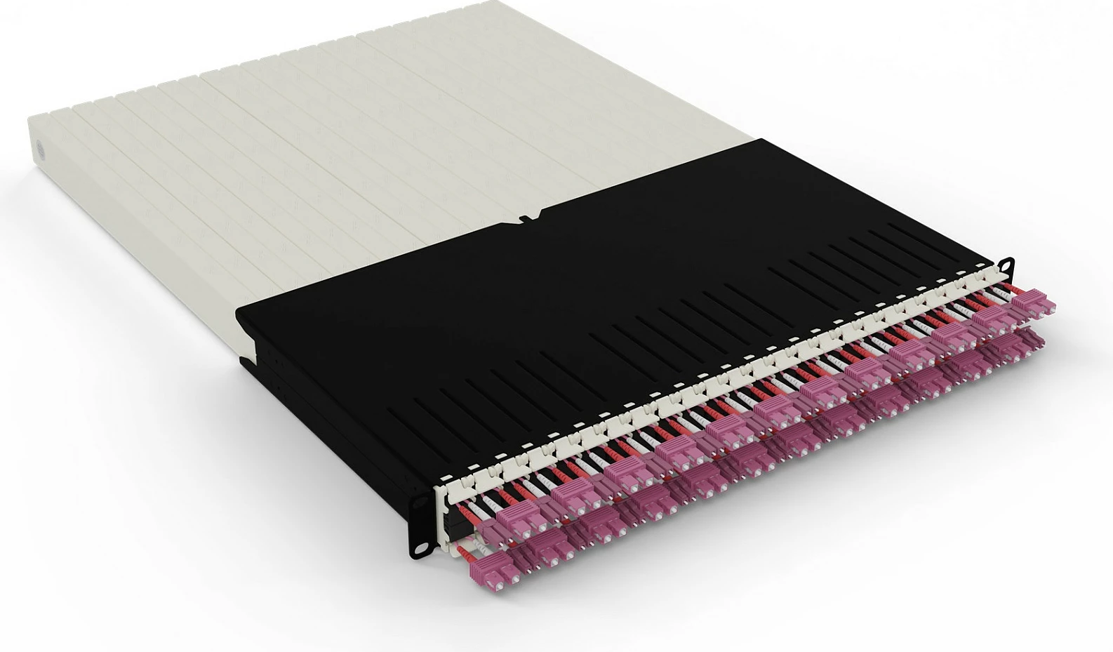 Sistem menaxhimi kabllove optike PATCHBOX .one 30RU, OM4 LC-SC 1.8 m, rozë