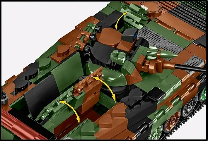 Set blloqe ndërtimi, Cobi, BWP-1 COBI-2630, 756 elemente 1:35, 2-në-1 PL/UKR, kamuflazh