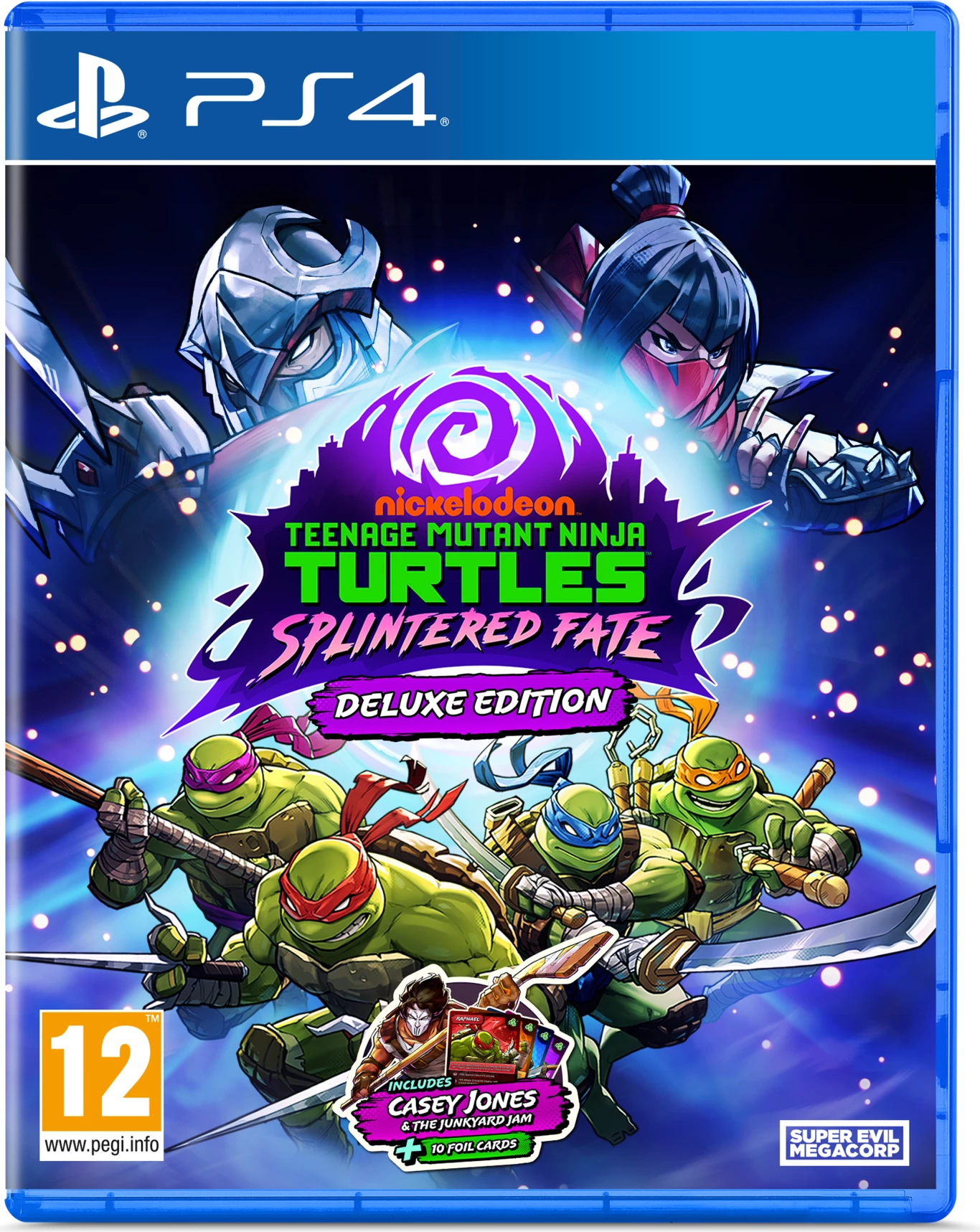 Lojë për PlayStation 4 Nighthawk Interactive Teenage Mutant Ninja Turtles: Splintered Fate Deluxe Edition, PEGI 12, me DLC Casey Jones, set 10 karta koleksionuese