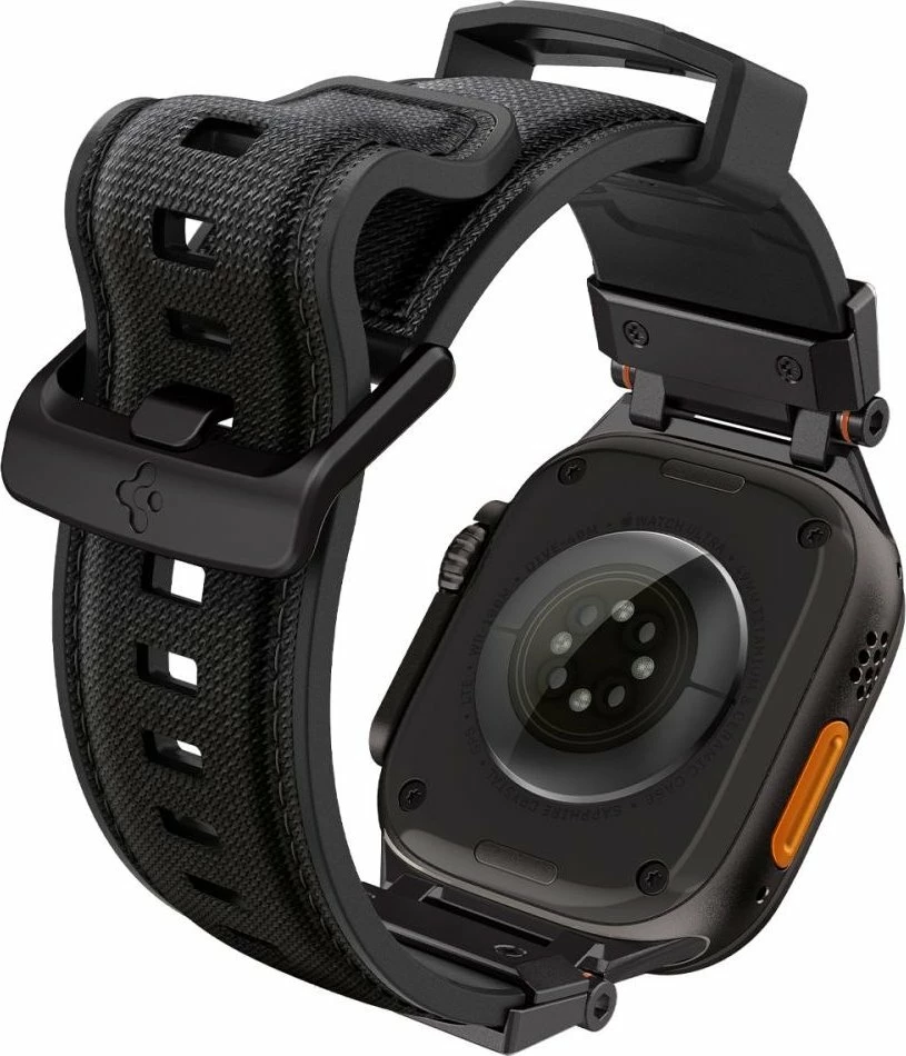 Kornizë mbrojtëse me rrip për Smartwatch Spigen DuraPro Armor, për Apple Watch 6/7/8/9/10/SE/Ultra 1/2 44/45/46/49 mm, e zezë