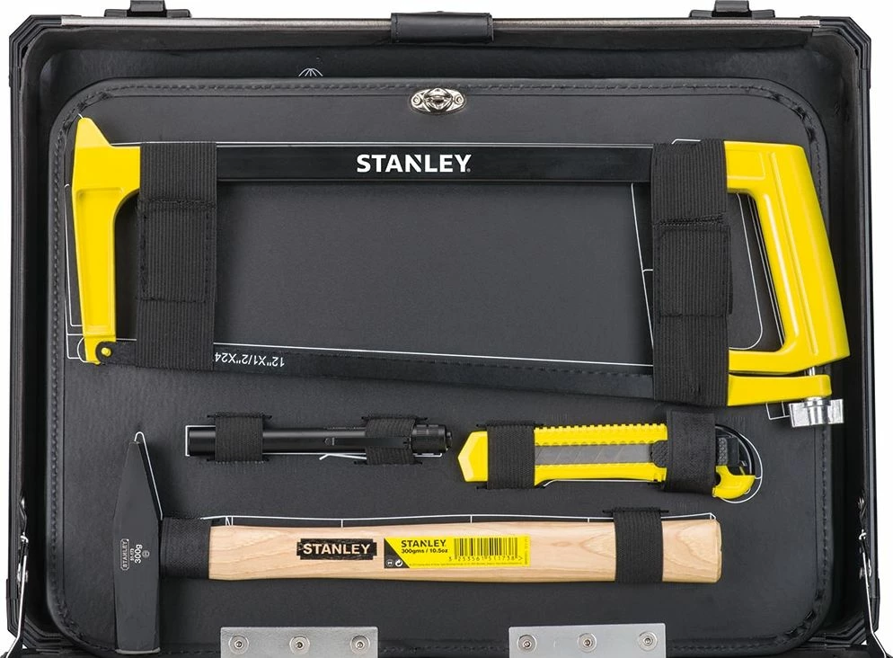 Set veglash Stanley STMT98109-1 142 copë, në valixhe alumini, zi/verdhë