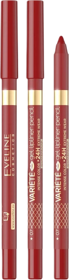 Laps për buzë Eveline Cosmetics Variety Waterproof Gel Lip Contour Pencil 07 për femra, 1 art