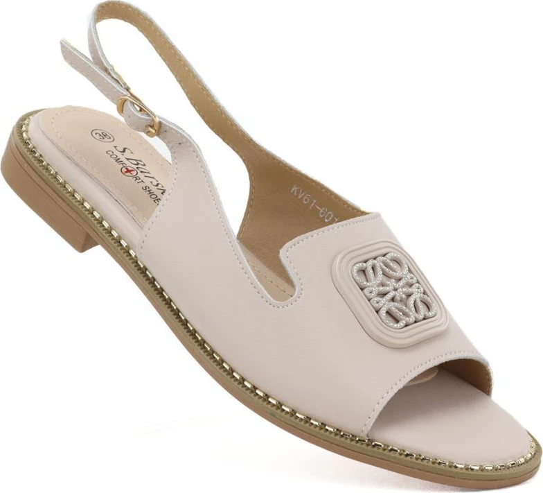 Sandale lëkure për femra S.Barski 61-6018, nude