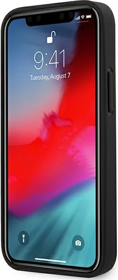 Mbështjellës BMW Signature Tire Marks për iPhone 12 mini, Hardcase, i zi