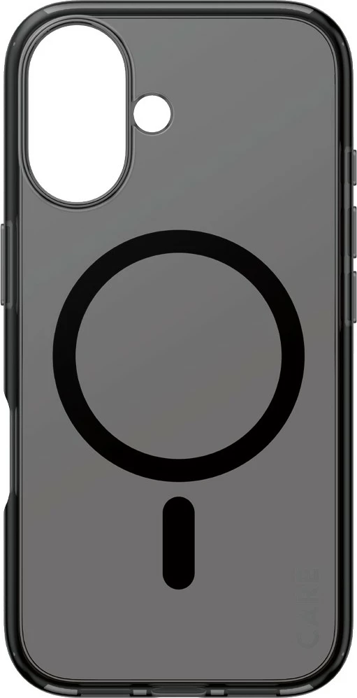 Mbështjellës PanzerGlass CARE Case Flagship Smokey MagSAFE për iPhone 16, zi