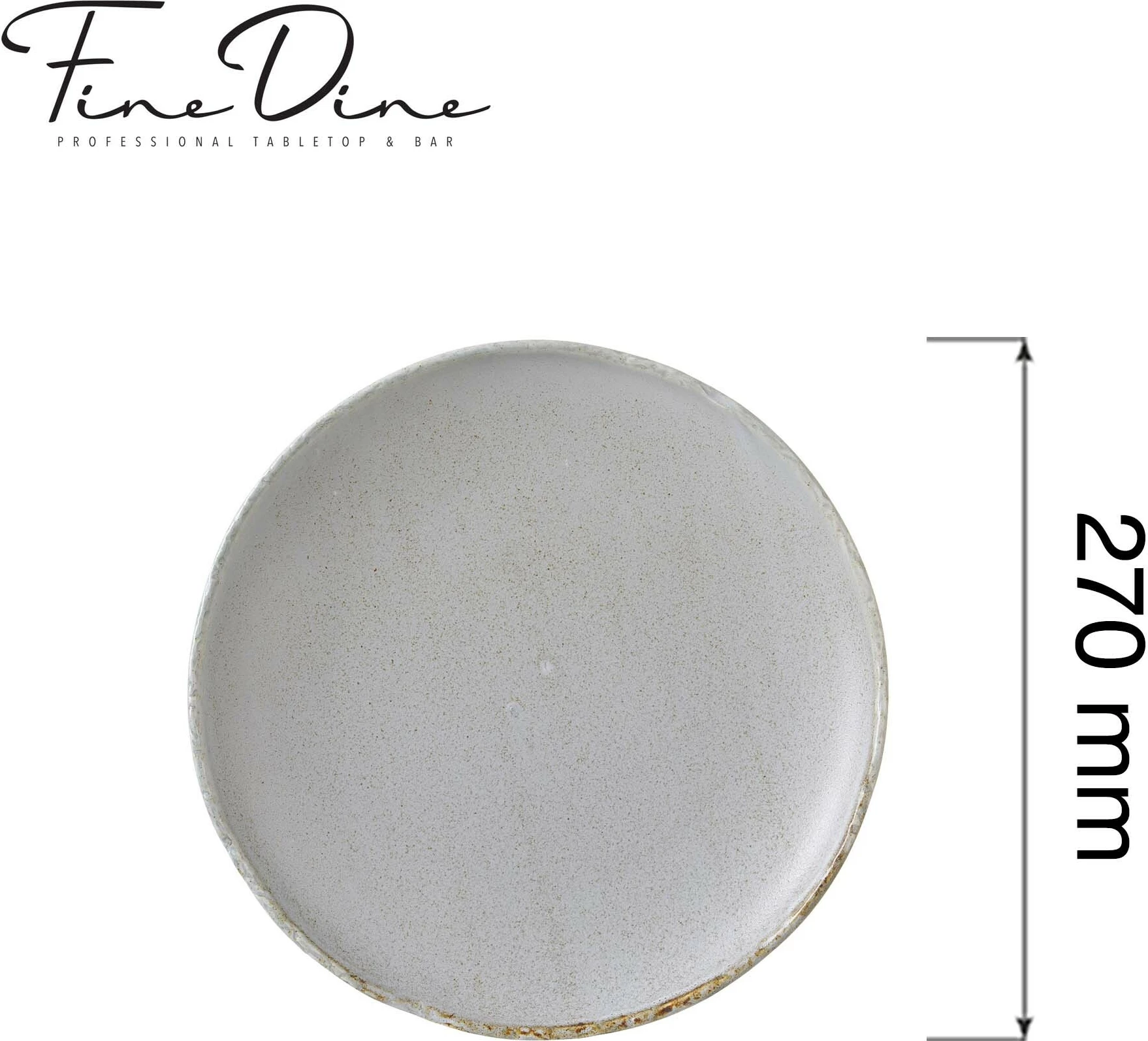 Pjatë e cekët Fine Dine Stark Ø270 mm, gri, set 3 copë