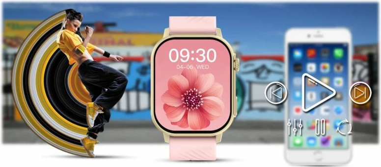Smartwatch Gravity për femra, rozë