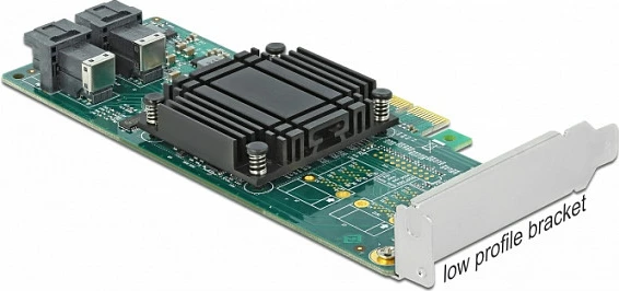 Kartelë adapter PCIe DeLOCK PCIe 3.0 x8, 2x SFF-8643 NVMe, low-profile