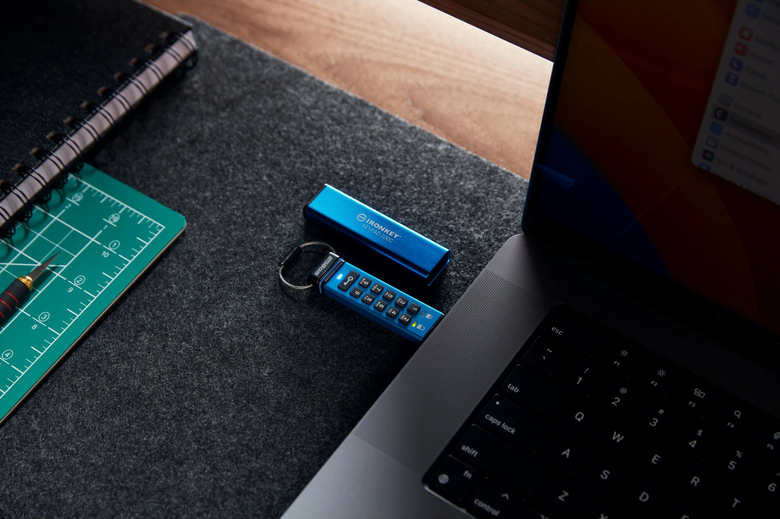 USB stick Kingston IronKey Keypad 200C 256GB, USB-C, kaltër