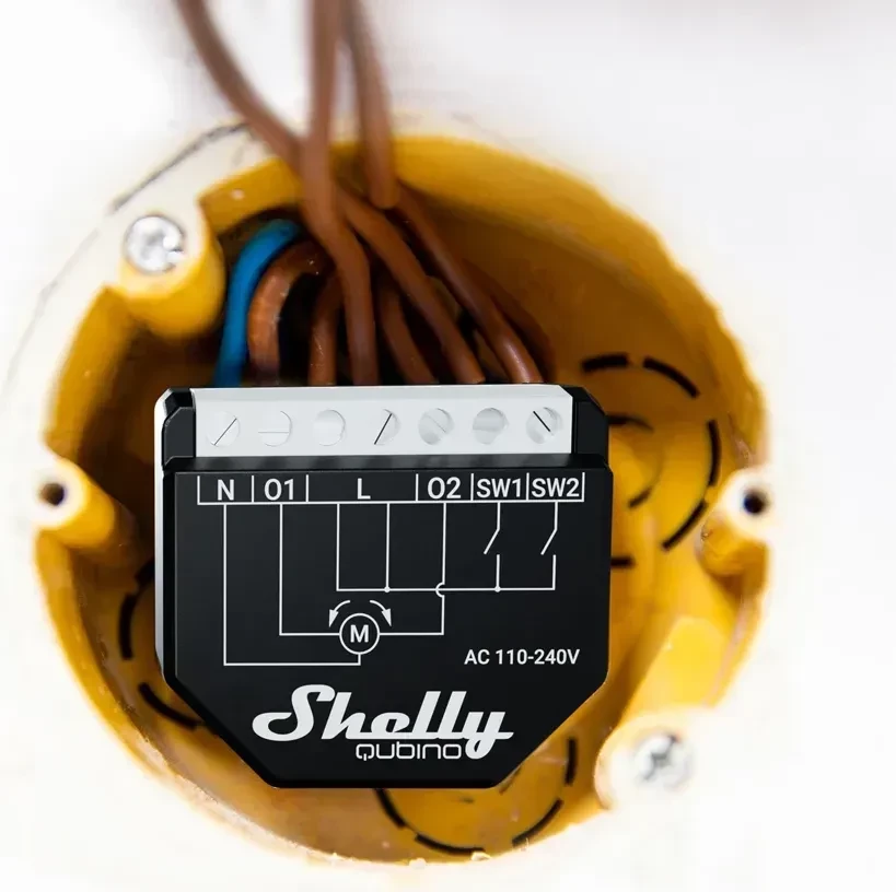 Kontroller Shelly Qubino Wave Shutter, ngjyrë e zezë