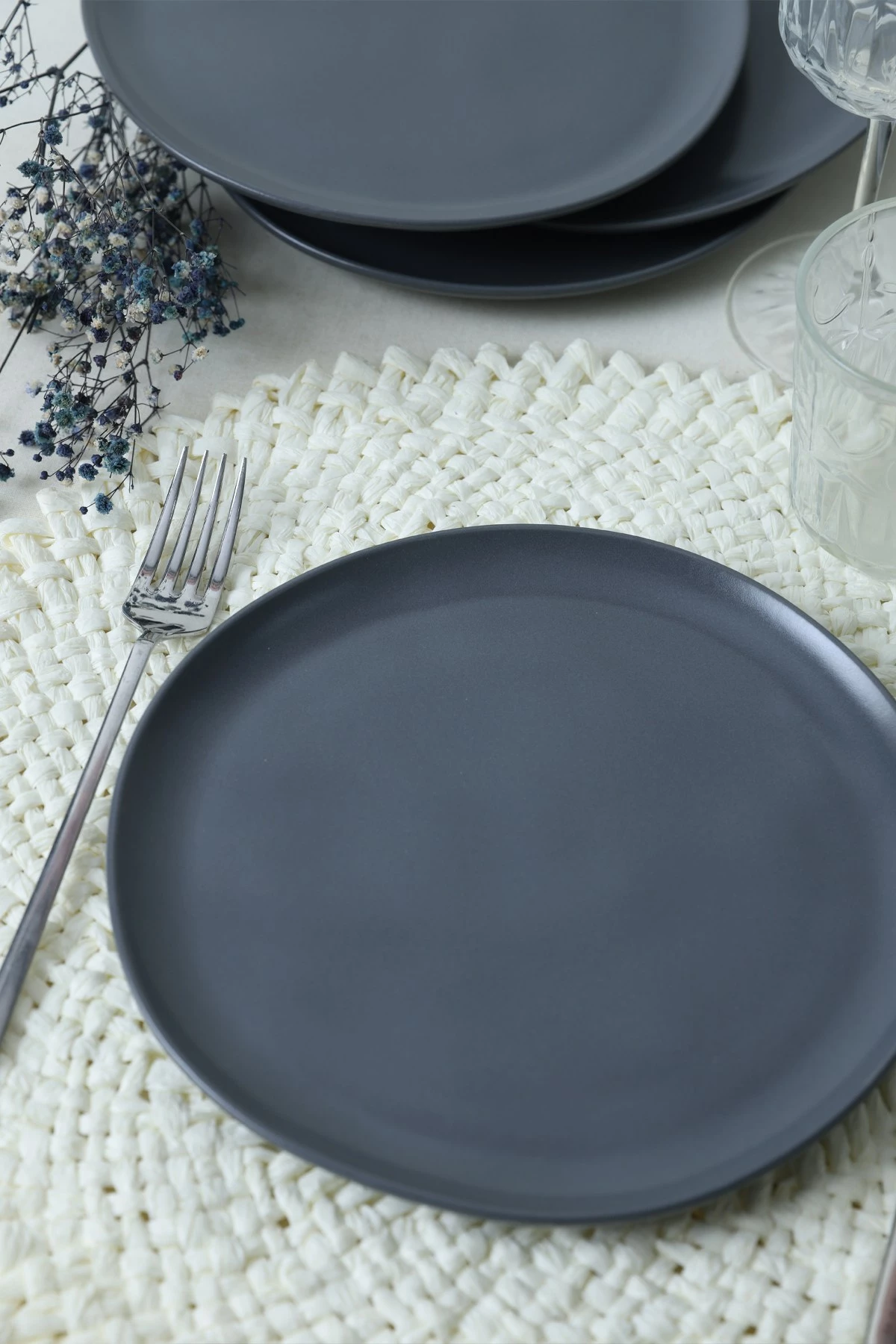 Set pjatash për ëmbëlsira, 6 copë, ngjyrë gri, Hermia Concept, X00018767
