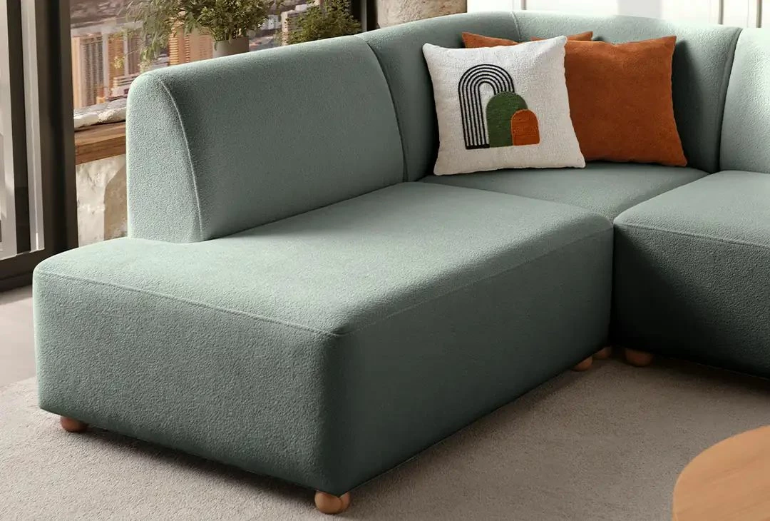 Këndare Atelier del Sofa, S-Loft, kënd i majtë, ngjyrë jeshile deti