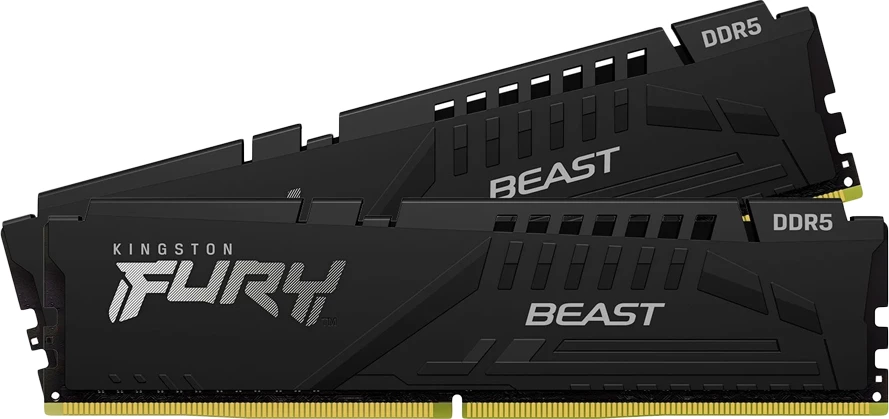 RAM Memorje Kingston FURY Beast 32GB (2x16GB) DDR5 6000MT/s CL36 DIMM 288-pin EXPO, e zezë