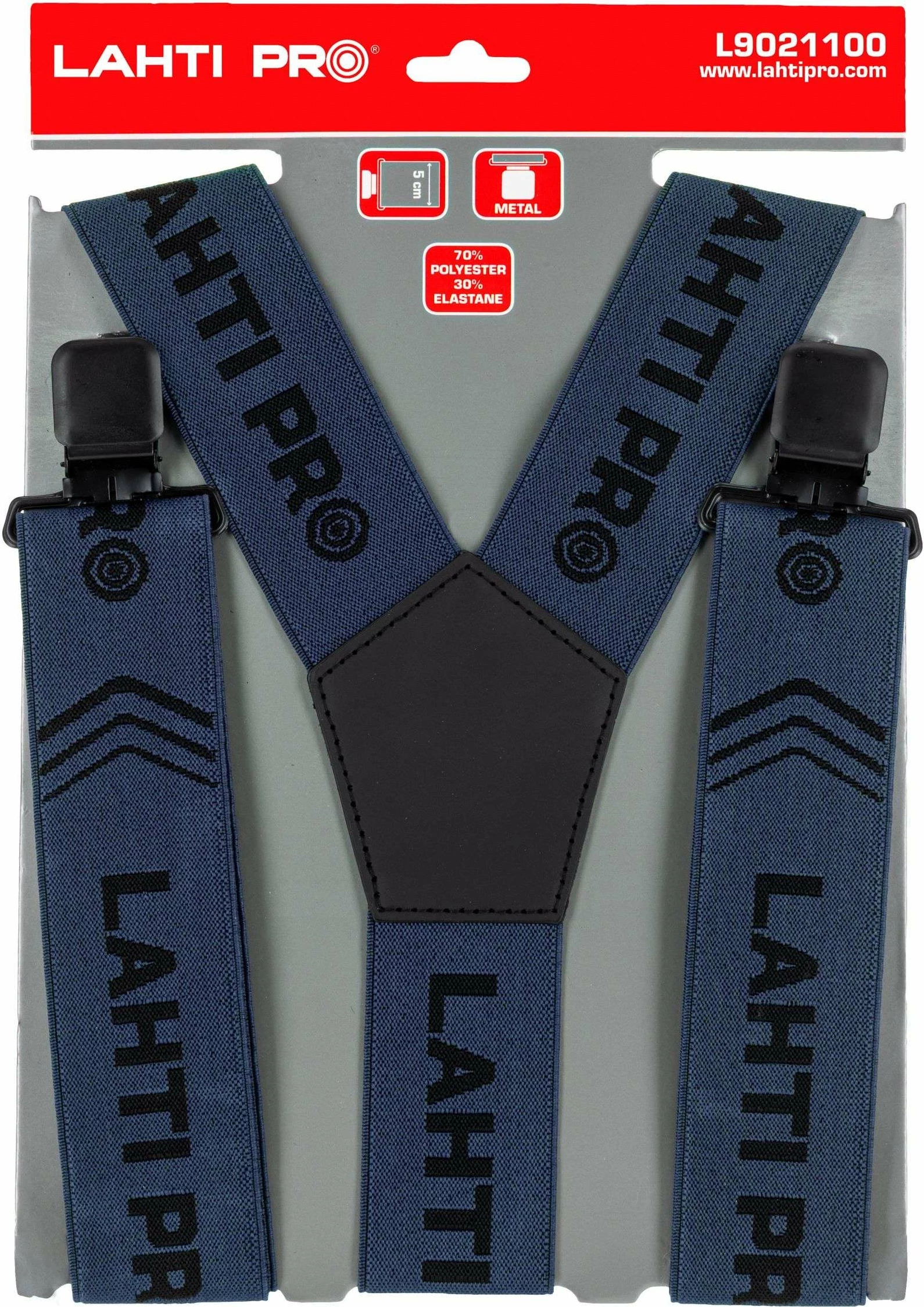Tiranta pune Lahti Pro L9021100 5 cm, 4 kapëse, 116 cm, blu e errët
