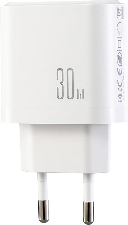 Karikues muri Joyroom JR-TG6 GaN 30W 3 porta (USB-C/USB-A/Lightning) prizë EU, i bardhë