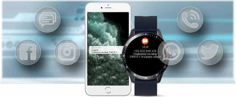 Smartwatch unisex G.ROSSI, zi e kaltër