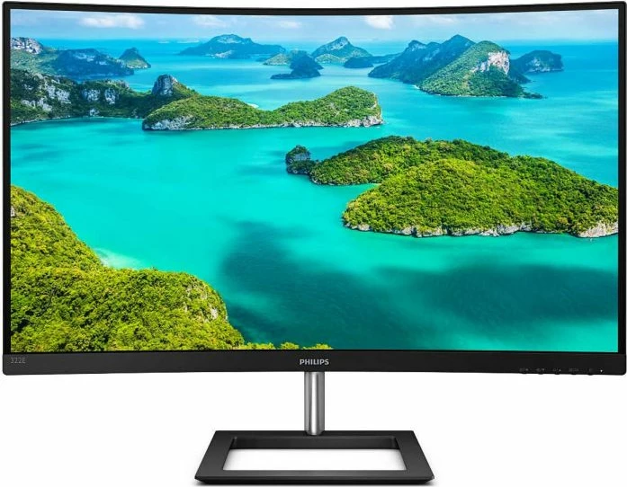 Monitor PHILIPS 325E1C/00 31.5\" VA QHD 75Hz i lakuar 1500R, e zezë (me kabllo VGA/HDMI/DP)