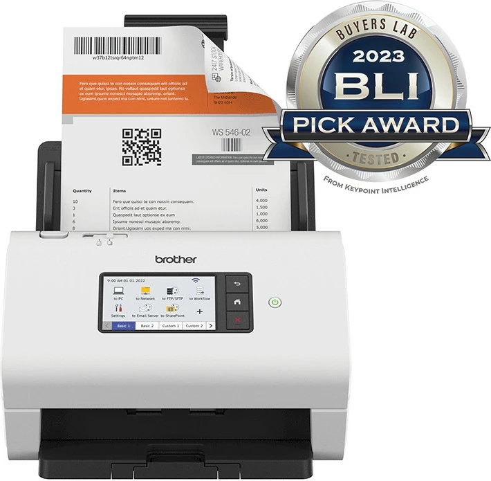 Skaner Brother ADS-4900W, 600x600 DPI, 100 fletë ADF, Wi-Fi, Touchscreen