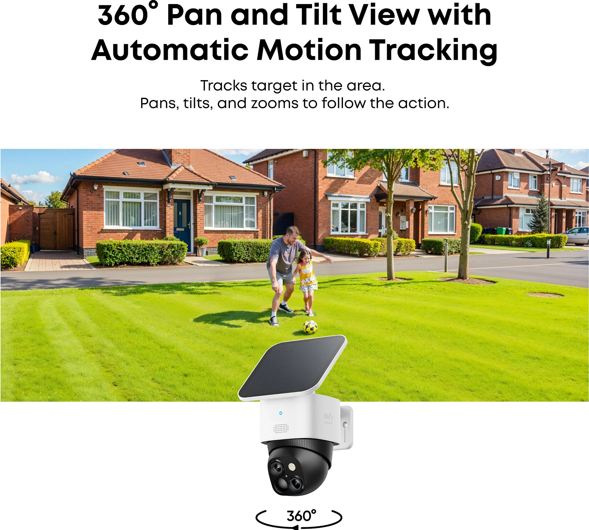 Kamerë sigurie IP EUFY SoloCam S340, 3K, Wi‑Fi, Solar, 360°, 8x zoom, e bardhë