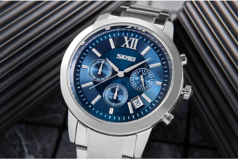 Orë dore për meshkuj Skmei, argjendtë