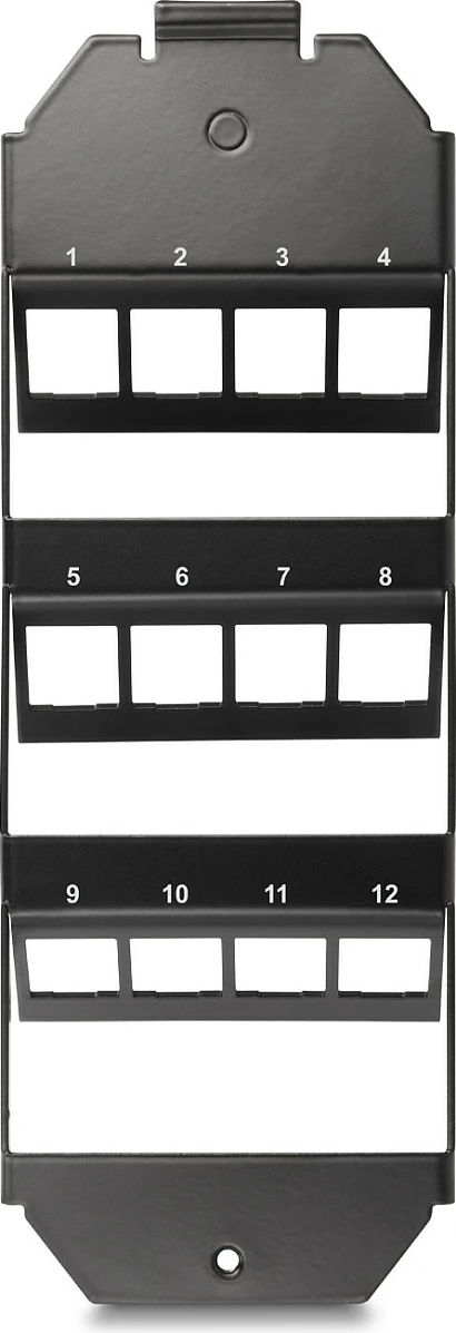 Mbajtës Keystone DeLOCK 12-port për floor tank, metal, i zi