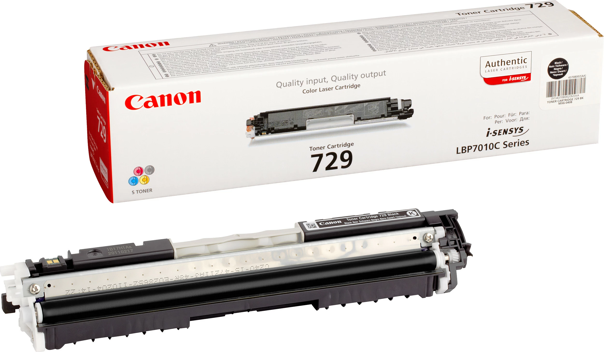 Toner Canon 729 BK, 1200 faqe, Ngjyrë e zezë