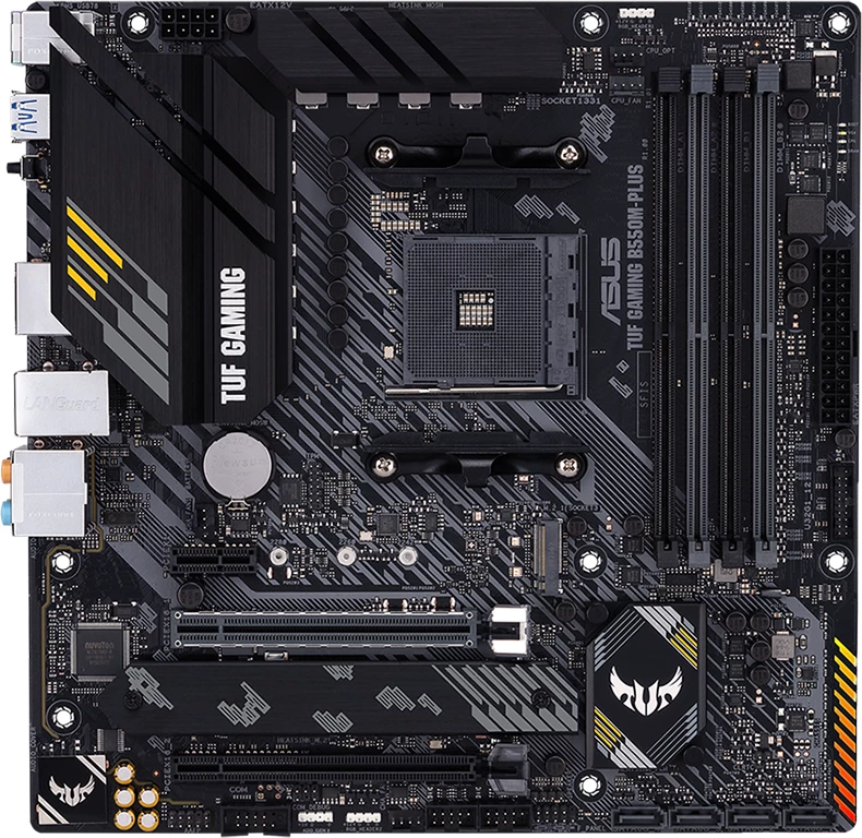 Pllakë amë ASUS TUF Gaming B550M-PLUS, mATX, Socket AM4, DDR4, Wi‑Fi 6, 2.5GbE, e zezë
