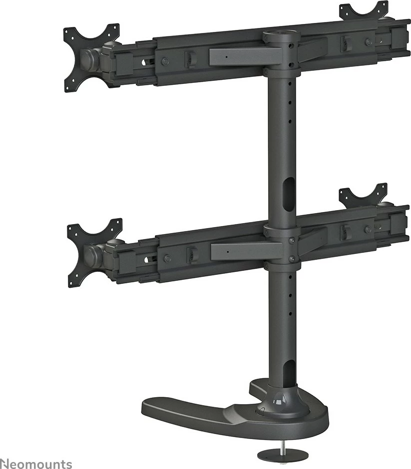 Mbajtëse monitorësh Newstar FPMA-D700DD4, deri 4 ekrane, 19-30 inç, rregullim lartësie, e zezë
