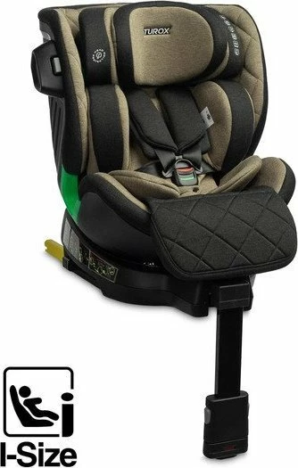 Ndenjëse për veturë Caretero Turox i-Size 40-150 cm, ISOFIX, 360° rrotulluese, Khaki (gjelbër)