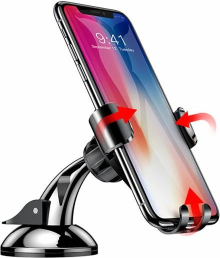 Mbajtëse telefoni për veturë Baseus Gravity Osculum SUYL-XP01, 4.0–6.7\", montim xham/panel, rrotullim 360°, e zezë