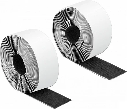 Shirit Velcro DeLOCK, vetëngjitës, 5 m x 50 mm, i zi