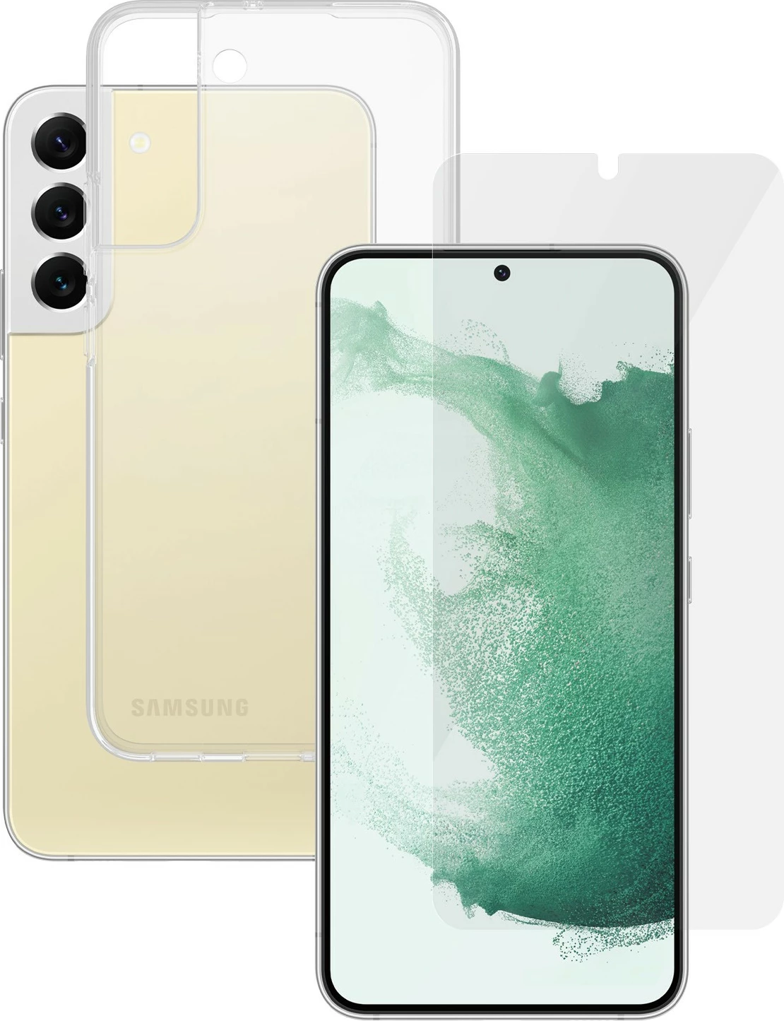 Mbështjellës dhe mbrojtës ekrani PanzerGlass SAFE. për Samsung Galaxy S22 Plus 5G, transparent