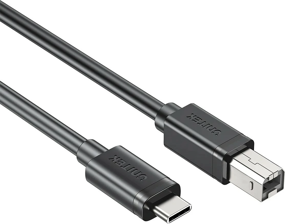 Kabëll Unitek, USB-C në USB-B 2.0, 5m, i zi