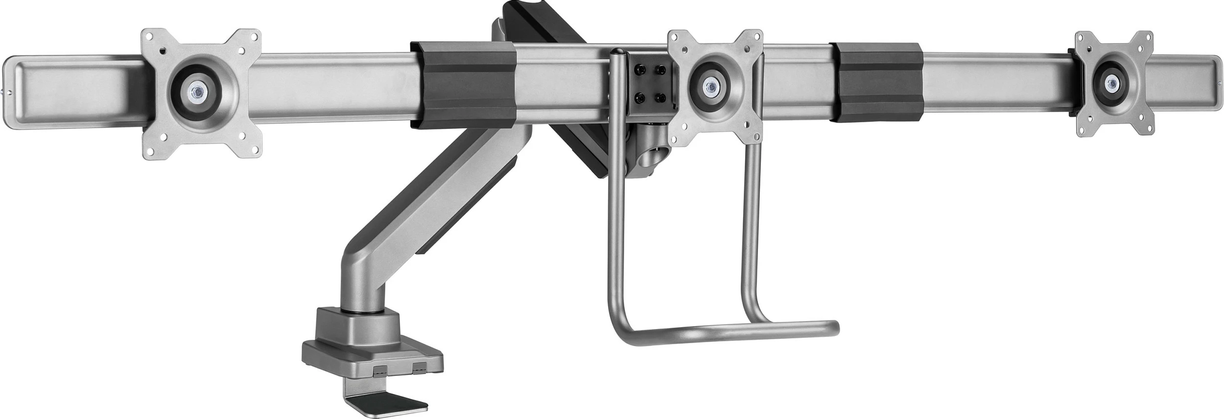 Mbajtës tavoline për 3 monitorë Equip 650162, 17"-27", VESA 75x75/100x100, 12 kg, i zi