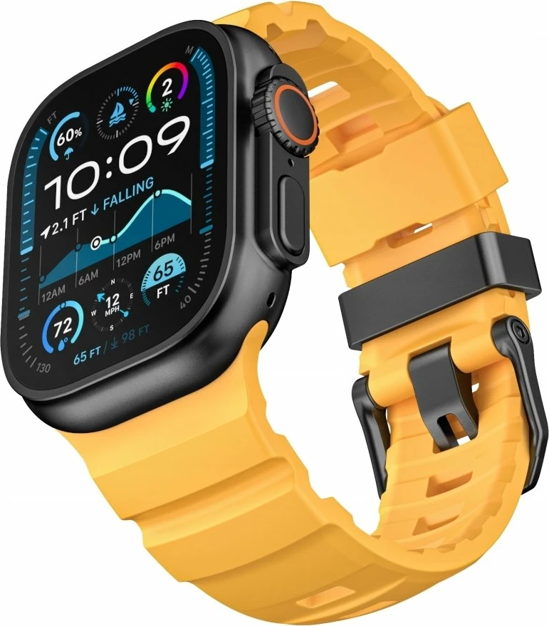 Rrip për Apple Watch Yaxo Rugged Evo Sport Band 44/45/46/49 mm, Sunny Yellow