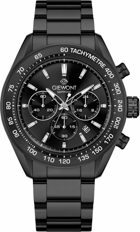 Orë dore meshkuj Giewont GW9580-B2, e zezë