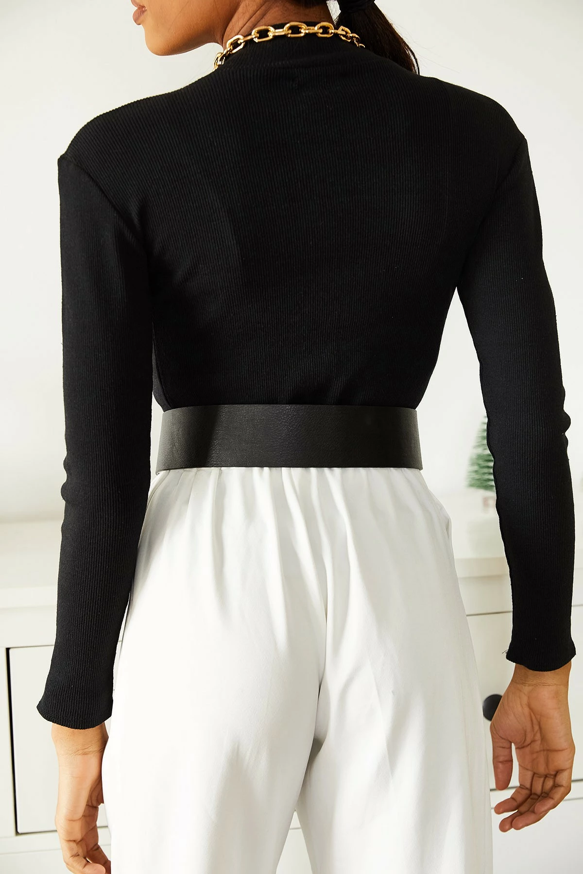 Pulovër për gra, e zezë, Jumeon X3023