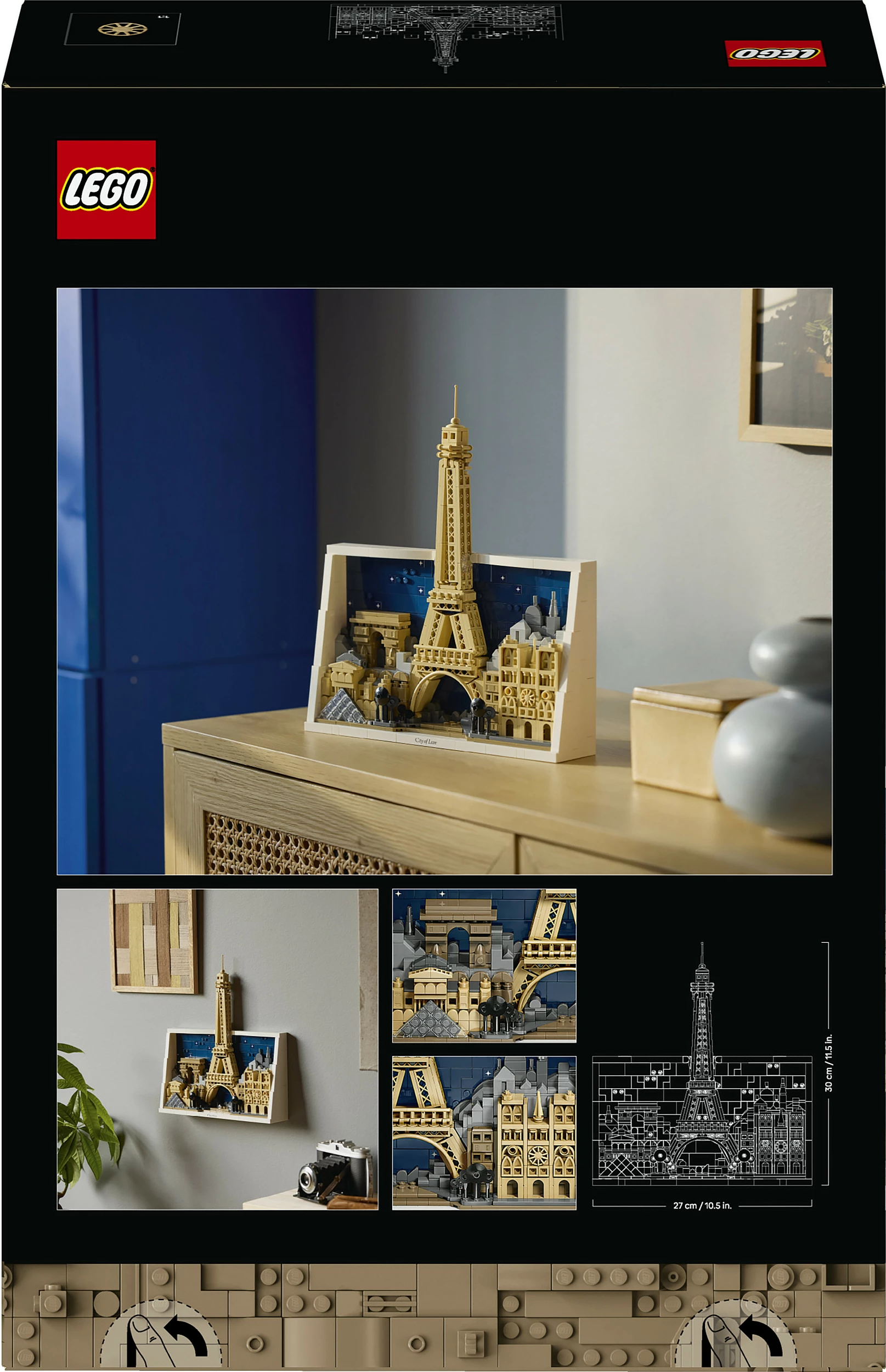 Set ndërtimi LEGO Architecture Paris City of Love 21064, 958 copa, multikolor