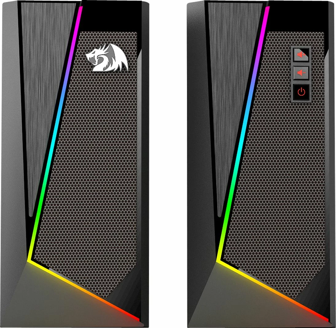 Altoparlantë për kompjuter Redragon GS520 Anvil (RED-GS520) 10W RMS, 2.0, USB + 3.5mm, RGB, të zeza