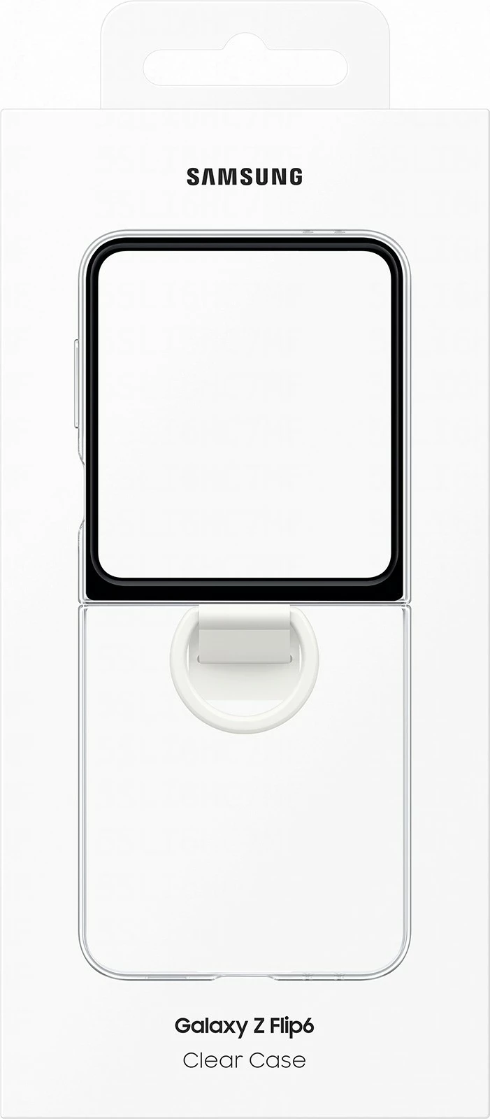 Mbështjellës Samsung Galaxy Z Flip6, transparent, me unazë