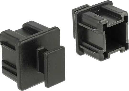Kapak pluhuri DeLOCK 64012, set 10 copë, polipropilen, i zi