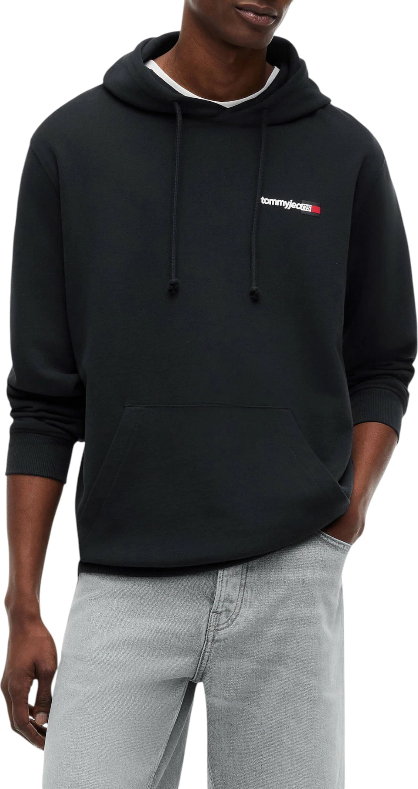 Duks me kapuç për meshkuj Tommy Hilfiger Jeans DM0DM23393, i zi