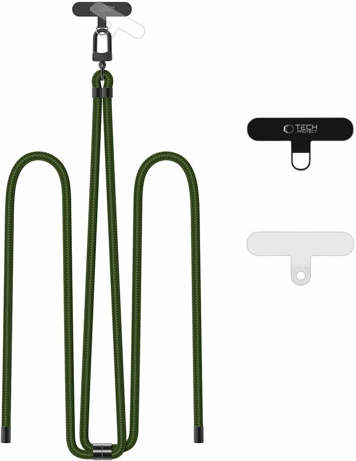 Rrip crossbody për celular Tech-Protect C7S, me adaptera, Olive