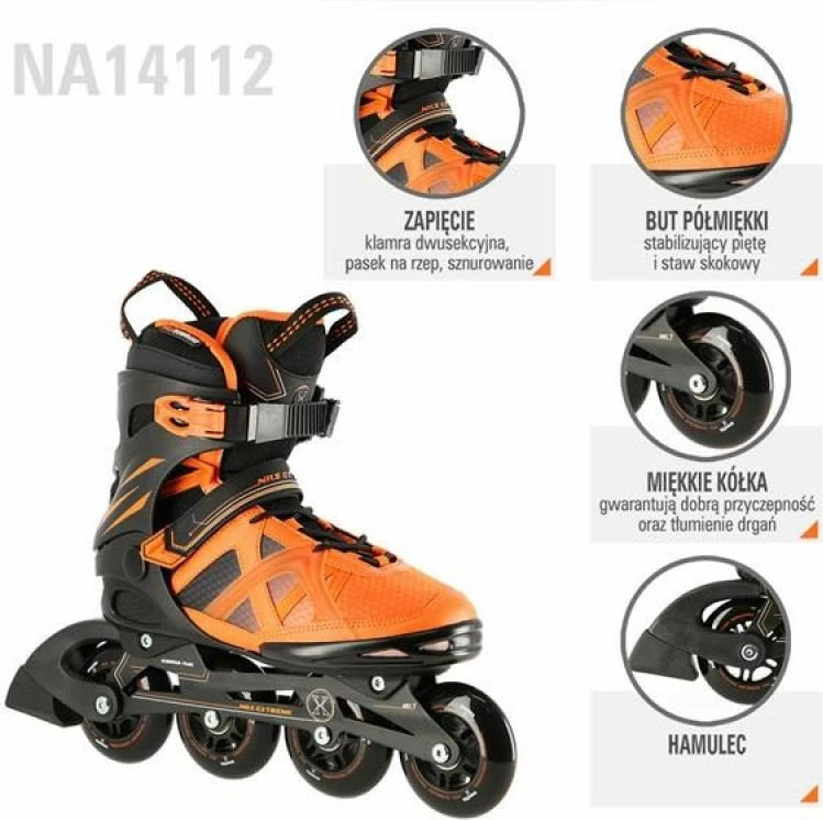 Rollera Nils Extreme unisex, portokalli